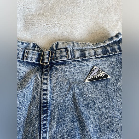 Vintage Guido acid wash jeans tapered 80s blue size 6 - Picture 6 of 7